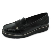 Ara Women's Daffodil In Black Patent Leather/Suede