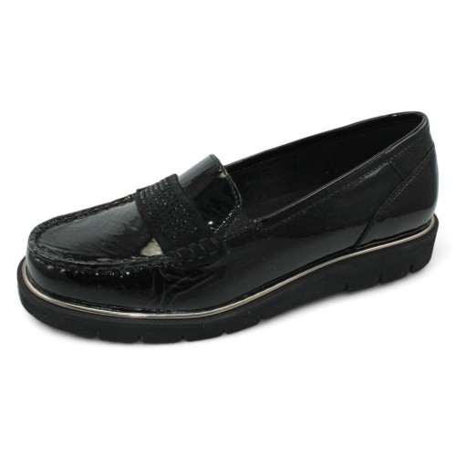 Ara Women's Daffodil In Black Patent Leather/Suede