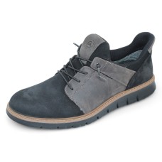 Ara Men's Lexington In Black Nubuck/Neoprene/Grey Nappa Leather