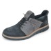 Ara Men's Lexington In Black Nubuck/Neoprene/Grey Nappa Leather