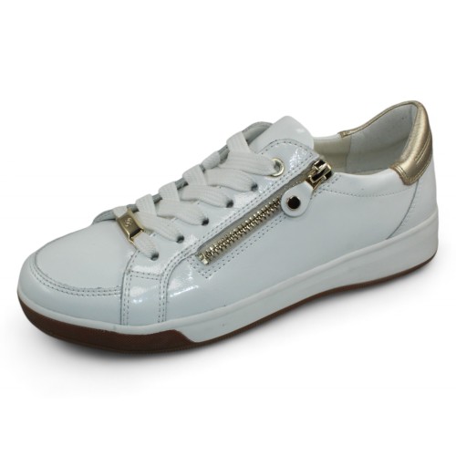 Ara Women's Rei-Low In White Patent Leather