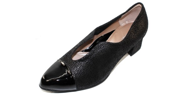 Beautifeel Women s Meryl In Black Leopard Printed Suede Patent Leather