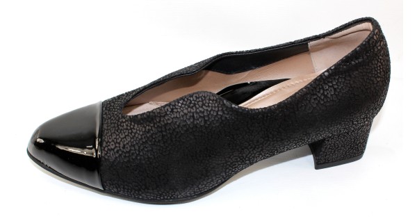 Beautifeel Women s Meryl In Black Leopard Printed Suede Patent Leather