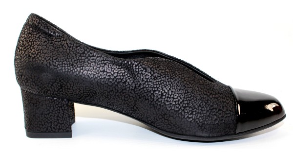 Beautifeel Women s Meryl In Black Leopard Printed Suede Patent Leather