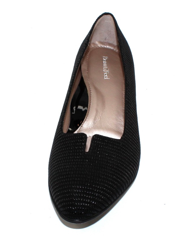 Beautifeel Women's Mystique In Black Linear Embossed Suede