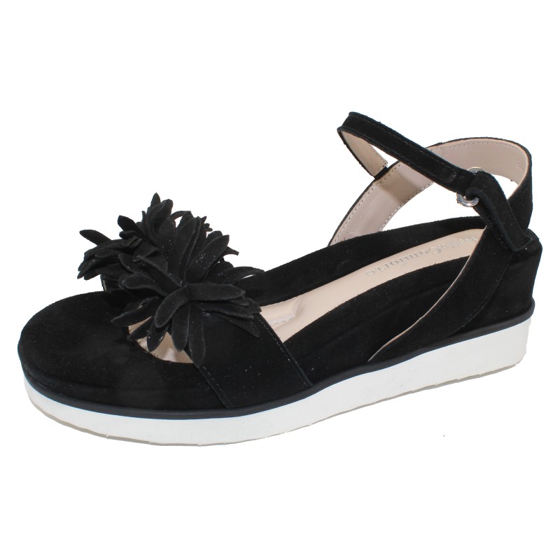 Bella Comforto Dalia Sandal Black White : The Shoe Spa