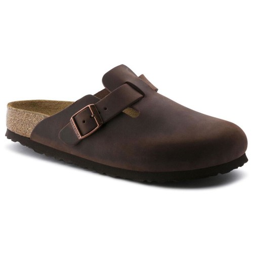 Birkenstock Men's Boston Soft Footbed In Habana Oiled Leather