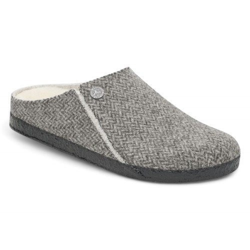 Birkenstock Men's Zermatt Shearling In Heringbone Grey Wool/Shearling