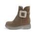 La Canadienne Women's Dax In Biscotti Waterproof Suede/Beige Shearling