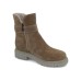 La Canadienne Women's Dax In Biscotti Waterproof Suede/Beige Shearling