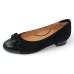 Lamour Des Pieds Women's Farida In Black Kid Suede/Croco Printed Leather