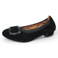 Lamour Des Pieds Women's Floella In Black Kid Suede