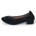 Lamour Des Pieds Women's Floella In Black Kid Suede