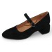 Lamour Des Pieds Women's Katriel In Black Kid Suede