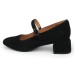 Lamour Des Pieds Women's Katriel In Black Kid Suede