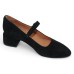 Lamour Des Pieds Women's Katriel In Black Kid Suede