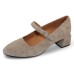 Lamour Des Pieds Women's Katriel In Taupe Kid Suede