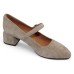 Lamour Des Pieds Women's Katriel In Taupe Kid Suede