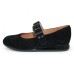 Lamour Des Pieds Women's Tanzy In Black Kid Suede/Patent Leather