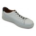 Mephisto Men's Thomas In White Grain Leather/Denim Blue Trim 1330/1395