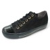 Paul Green Women's Sophie Sneaker In Black Suede/Patent Leather