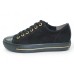 Paul Green Women's Sophie Sneaker In Black Suede/Patent Leather