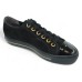 Paul Green Women's Sophie Sneaker In Black Suede/Patent Leather