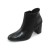 Paul Green Women's Winn In Black Leather