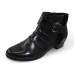 Regarde Le Ciel Women's Stefany-389 In Black Glove Leather/Etna Suede