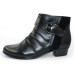 Regarde Le Ciel Women's Stefany-389 In Black Glove Leather/Etna Suede