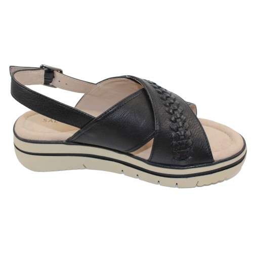 Salvia Women's Aidan In Black Pebble Nappa Leather