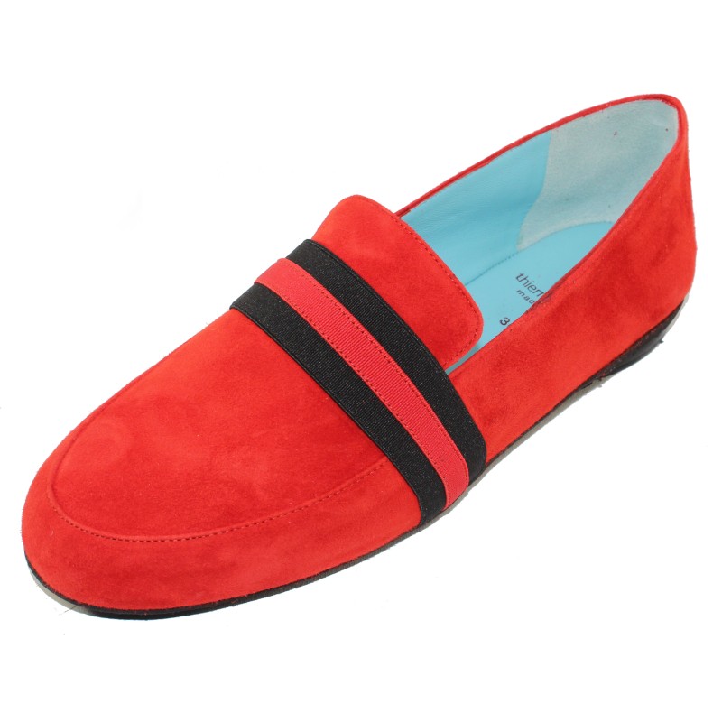 Thierry Rabotin Women's Tempio In Red Suede/Multi Elastic